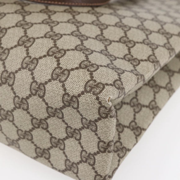 GUCCI GG Supreme Web Sherry Line Tote Bag PVC Beige 39 02 091 Auth ep12117
