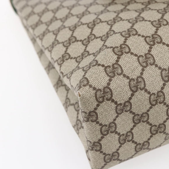 GUCCI GG Supreme Web Sherry Line Tote Bag PVC Beige 39 02 091 Auth ep12117