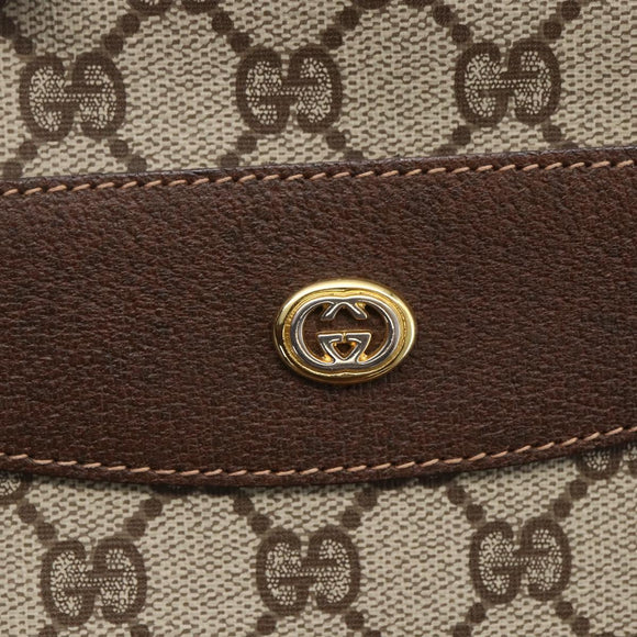 GUCCI GG Supreme Web Sherry Line Tote Bag PVC Beige 39 02 091 Auth ep12117