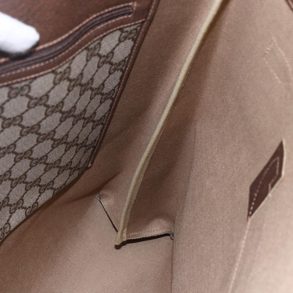 GUCCI GG Supreme Web Sherry Line Tote Bag PVC Beige 39 02 091 Auth ep12117