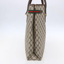 GUCCI GG Supreme Web Sherry Line Tote Bag PVC Beige 39 02 091 Auth ep12117-3
