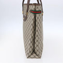 GUCCI GG Supreme Web Sherry Line Tote Bag PVC Beige 39 02 091 Auth ep12117-4