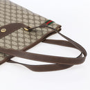 GUCCI GG Supreme Web Sherry Line Tote Bag PVC Beige 39 02 091 Auth ep12117-7
