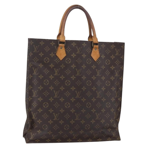 LOUIS VUITTON Monogram Sac Plat Hand Bag M51140 LV Auth ep12119