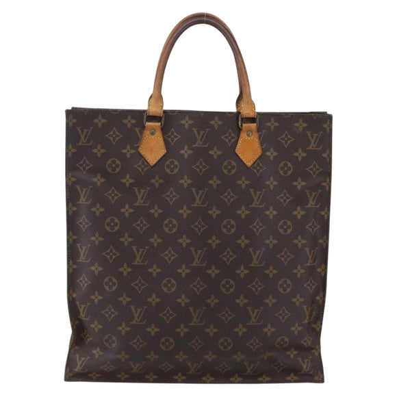 LOUIS VUITTON Monogram Sac Plat Hand Bag M51140 LV Auth ep12119