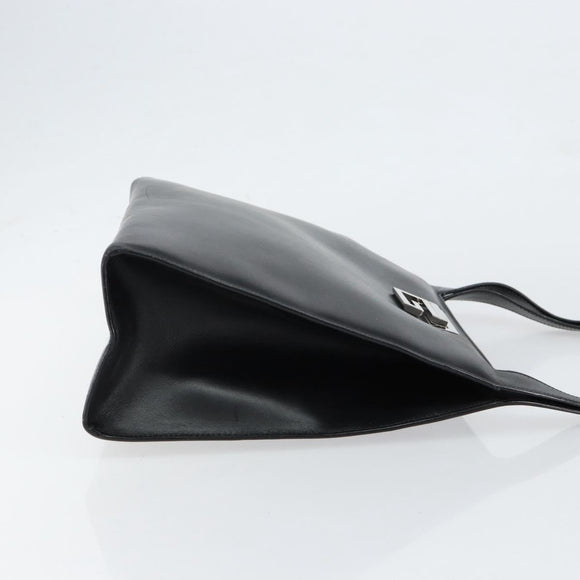 GUCCI Tote Bag Leather Black Silver 001 3033 Auth ep12121