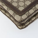 GUCCI GG Supreme Web Sherry Line Shoulder Bag PVC Beige Gold Auth ep12123-11