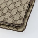 GUCCI GG Supreme Web Sherry Line Shoulder Bag PVC Beige Gold Auth ep12123-12