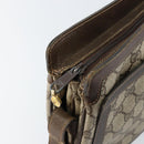 GUCCI GG Supreme Web Sherry Line Shoulder Bag PVC Beige Gold Auth ep12123-15