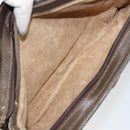 GUCCI GG Supreme Web Sherry Line Shoulder Bag PVC Beige Gold Auth ep12123-17