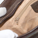 GUCCI GG Supreme Web Sherry Line Shoulder Bag PVC Beige Gold Auth ep12123-21