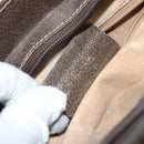 GUCCI GG Supreme Web Sherry Line Shoulder Bag PVC Beige Gold Auth ep12123-25