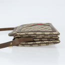 GUCCI GG Supreme Web Sherry Line Shoulder Bag PVC Beige Gold Auth ep12123-5