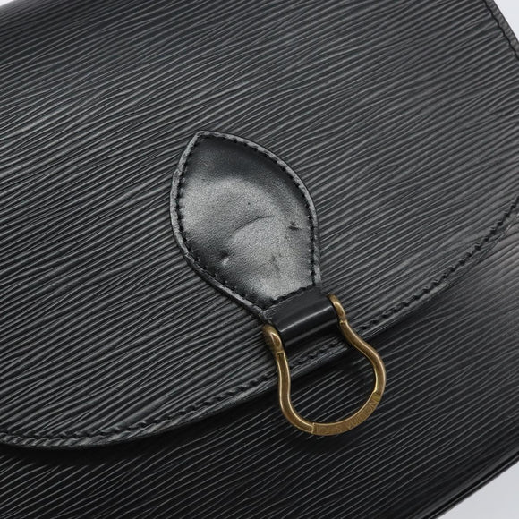 LOUIS VUITTON Epi Saint Cloud GM Shoulder Bag Black Noir M52192 LV Auth ep12124