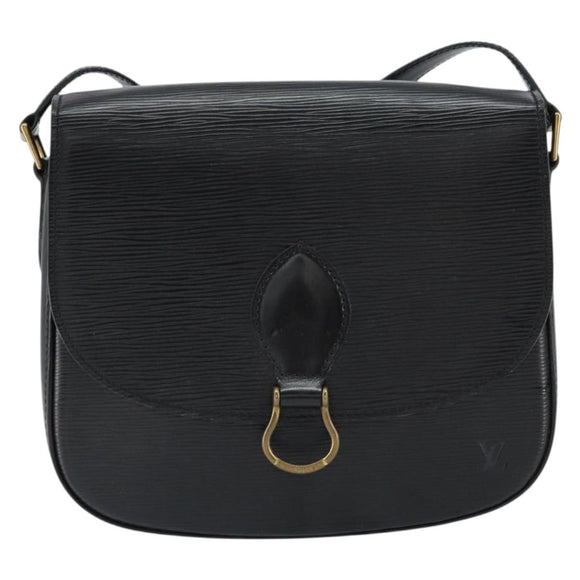 LOUIS VUITTON Epi Saint Cloud GM Shoulder Bag Black Noir M52192 LV Auth ep12124