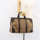 Christian Dior Trotter Canvas Boston Bag Beige Gold Auth ep12125-20