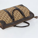 Christian Dior Trotter Canvas Boston Bag Beige Gold Auth ep12125-6