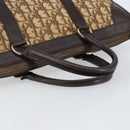Christian Dior Trotter Canvas Boston Bag Beige Gold Auth ep12125-7