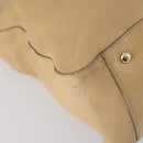 FENDI Tote Bag Leder 2-Wege Beige Gold Auth ep12126-18