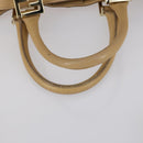 FENDI Tote Bag Leather 2way Beige Gold Auth ep12126-8