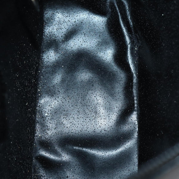 GUCCI Shoulder Bag Enamel Black Auth ep12128