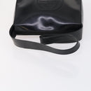 GUCCI Shoulder Bag Enamel Black Auth ep12128-7