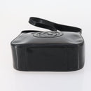 GUCCI Shoulder Bag Enamel Black Auth ep12128-9