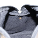 FENDI Pecan Canvas Boston Bag PVC Black Brown gold Auth ep12130-19