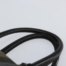 FENDI Pecan Canvas Boston Bag PVC Black Brown gold Auth ep12130-8