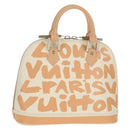 LOUIS VUITTON Monogram Graffiti Alma MM Hand Bag White M92180 LV Auth ep12131V-1