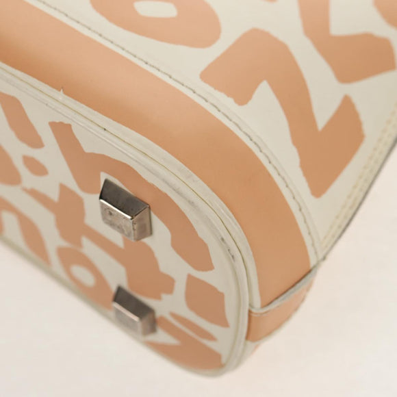 LOUIS VUITTON Monogram Graffiti Alma MM Hand Bag White M92180 LV Auth ep12131V