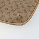 GUCCI Micro GG Supreme Chain Shoulder Bag PVC Leather Beige Gold Auth ep12132-14