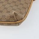 GUCCI Micro GG Supreme Chain Shoulder Bag PVC Leather Beige Gold Auth ep12132-16