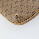 GUCCI Micro GG Supreme Chain Shoulder Bag PVC Leather Beige Gold Auth ep12132-9