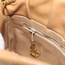 GUCCI Micro GG Supreme Chain Shoulder Bag PVC Leather Beige Gold Auth ep12132-20