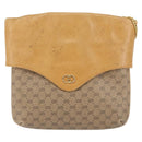 GUCCI Micro GG Supreme Chain Shoulder Bag PVC Leather Beige Gold Auth ep12132-13