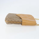 GUCCI Micro GG Supreme Chain Shoulder Bag PVC Leather Beige Gold Auth ep12132-3