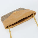 GUCCI Micro GG Supreme Chain Shoulder Bag PVC Leather Beige Gold Auth ep12132-6