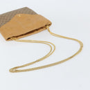 GUCCI Micro GG Supreme Chain Shoulder Bag PVC Leather Beige Gold Auth ep12132-7
