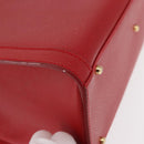 GUCCI Bamboo Hand Bag Leather Red Gold 002 0260 2615 Auth ep12137-9