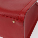 GUCCI Bamboo Hand Bag Leather Red Gold 002 0260 2615 Auth ep12137-14