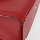 GUCCI Bamboo Hand Bag Leather Red Gold 002 0260 2615 Auth ep12137-15