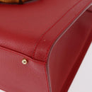 GUCCI Bamboo Hand Bag Leather Red Gold 002 0260 2615 Auth ep12137-16