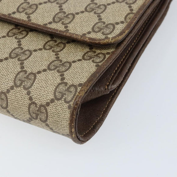 GUCCI GG Supreme Shoulder Bag PVC Beige Gold 904 02 050 Auth ep12144