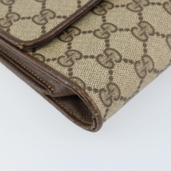 GUCCI GG Supreme Shoulder Bag PVC Beige Gold 904 02 050 Auth ep12144