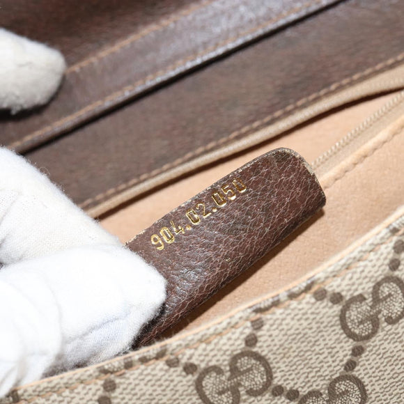 GUCCI GG Supreme Shoulder Bag PVC Beige Gold 904 02 050 Auth ep12144