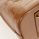 LOUIS VUITTON Monogram Vernis Alma PM Hand Bag Beige Poodle M91751 Auth ep12145A-14