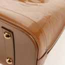 LOUIS VUITTON Monogram Vernis Alma PM Hand Bag Beige Poodle M91751 Auth ep12145A-15