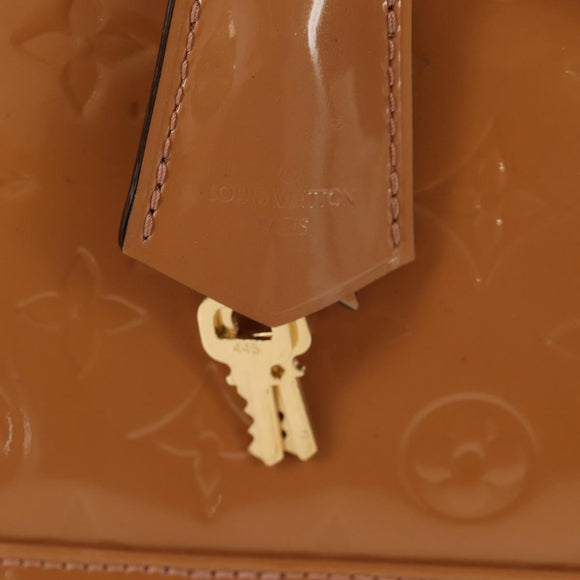 LOUIS VUITTON Monogram Vernis Alma PM Hand Bag Beige Poodle M91751 Auth ep12145A