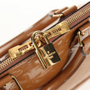 LOUIS VUITTON Monogram Vernis Alma PM Hand Bag Beige Poodle M91751 Auth ep12145A-19